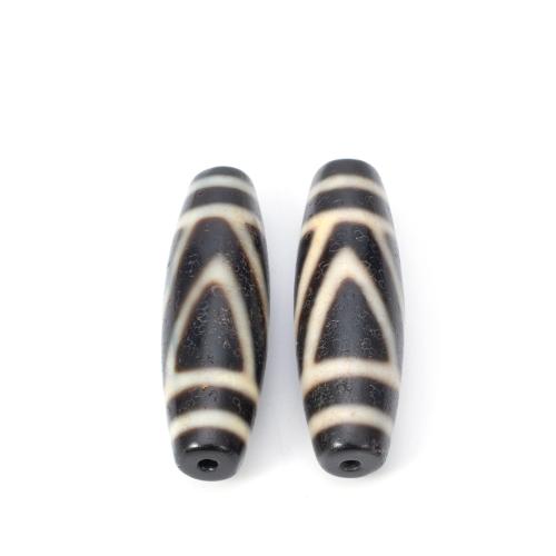 Natural Tibetan Agate Dzi Beads, DIY, 12x38mm, Sold By PC