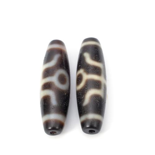 Natural Tibetan Agate Dzi Beads, DIY, 12x38mm, Sold By PC