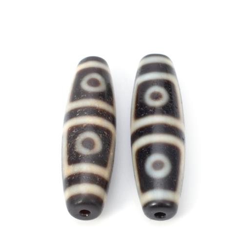 Natural Tibetan Agate Dzi Beads, DIY, 12x38mm, Sold By PC