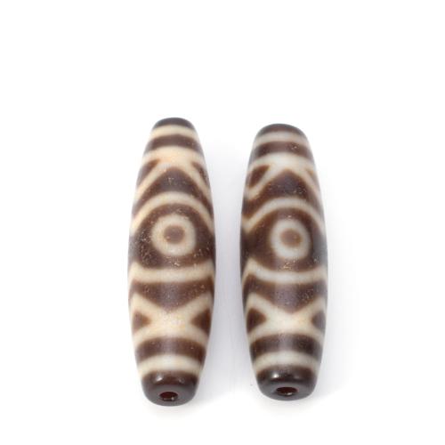 Natural Tibetan Agate Dzi Beads, DIY, 12x38mm, Sold By PC