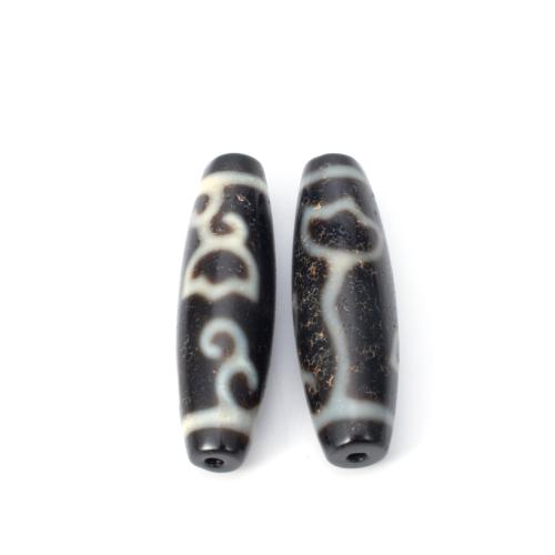 Natural Tibetan Agate Dzi Beads, DIY, 12x38mm, Sold By PC