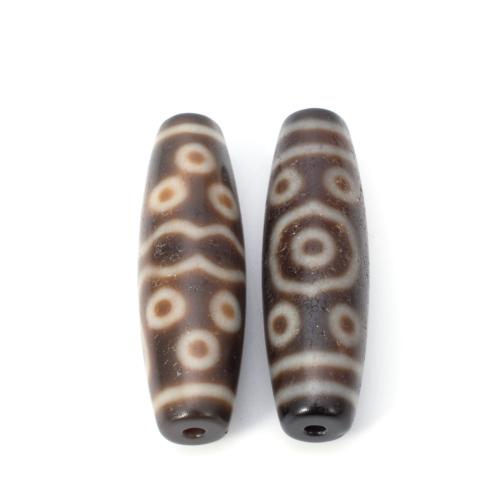 Natural Tibetan Agate Dzi Beads, DIY, 12x38mm, Sold By PC