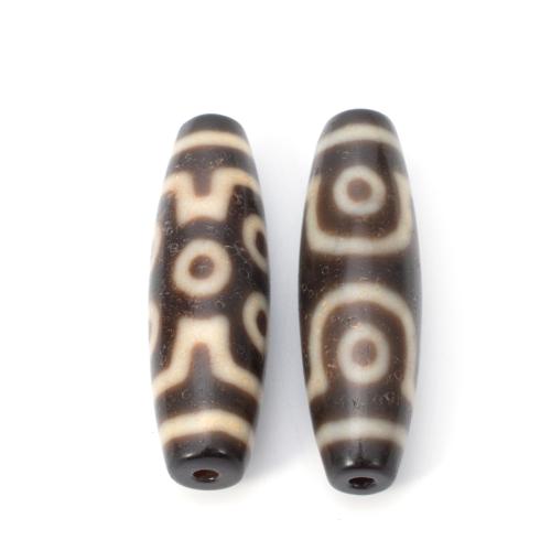 Natural Tibetan Agate Dzi Beads, DIY, 12x38mm, Sold By PC