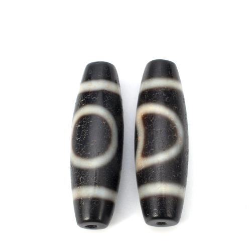 Natural Tibetan Agate Dzi Beads, DIY, 12x38mm, Sold By PC