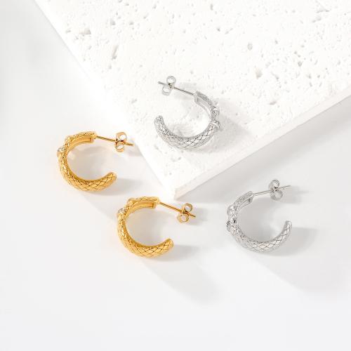 Boucle d'oreille de gaujon en acier inoxydable, Acier inoxydable 304, Placage, bijoux de mode & pavé de micro zircon & pour femme, plus de couleurs à choisir, Vendu par paire