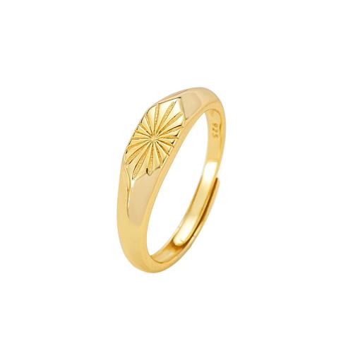 Anillo de Plata Esterlina, plata de ley 925, para mujer, dorado, Vendido por UD