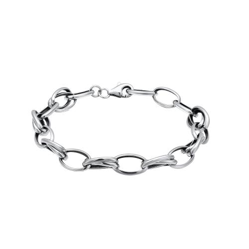 925 Sterling Silver Bangle Bracelet, for woman, original color, Length:Approx 19 cm, Sold By PC