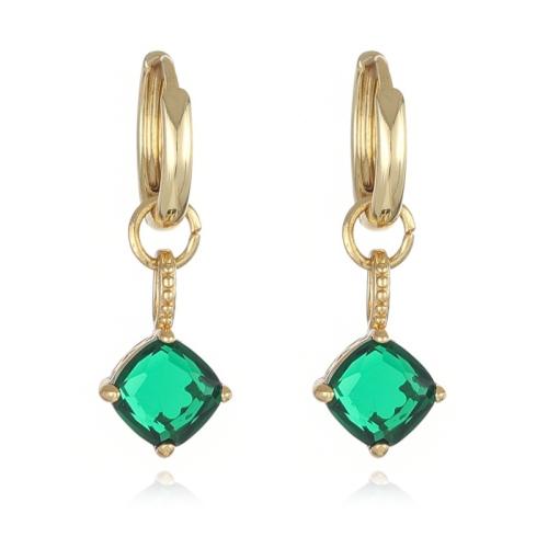 Boucles d'oreilles en laiton zircon cubique pavent, Placage, styles différents pour le choix & pavé de micro zircon & pour femme, plus de couleurs à choisir, 28x13mm, Vendu par paire