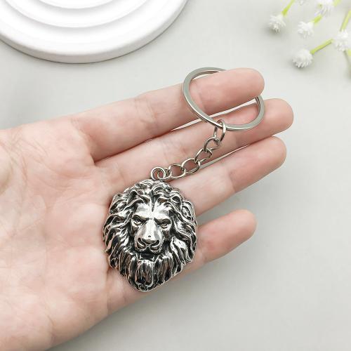 Tibetan Style Key Clasp, Lion, antique silver color plated, 10PCs/Bag, Sold By Bag