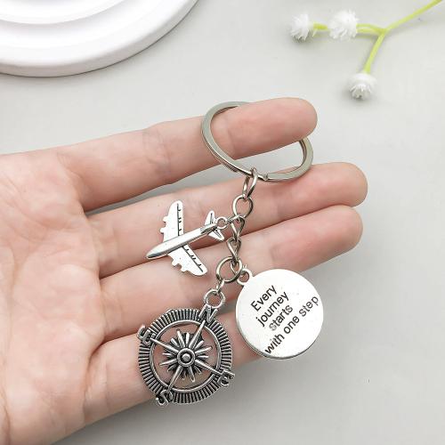 Tibetan Style Key Clasp, antique silver color plated, 10PCs/Bag, Sold By Bag