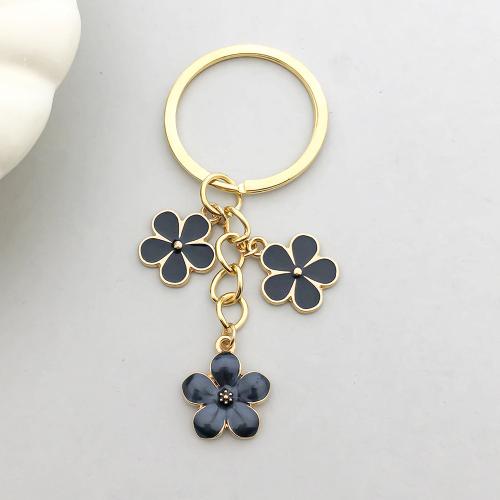 Tibetan Style Key Clasp, Flower, plated, enamel, 10PCs/Bag, Sold By Bag