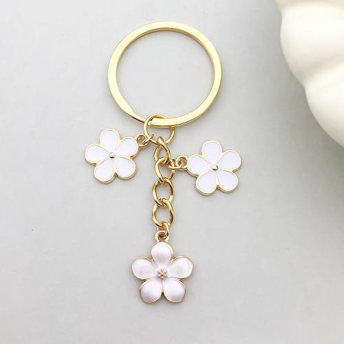 Tibetan Style Key Clasp, Flower, plated, enamel, 10PCs/Bag, Sold By Bag