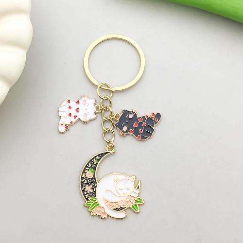 Tibetan Style Key Clasp, plated, enamel, 10PCs/Bag, Sold By Bag