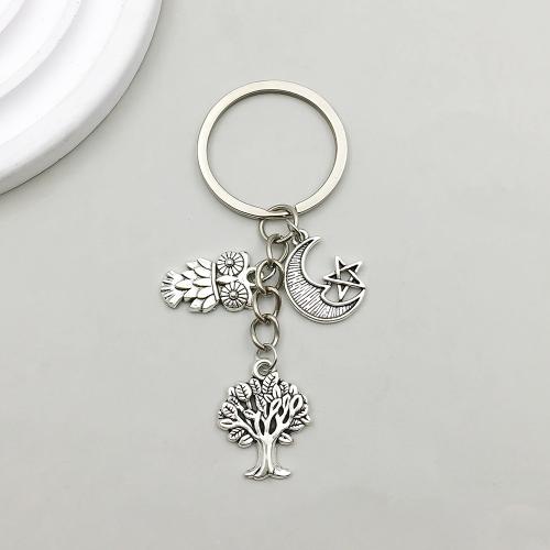 Tibetan Style Key Clasp, antique silver color plated, 10PCs/Bag, Sold By Bag