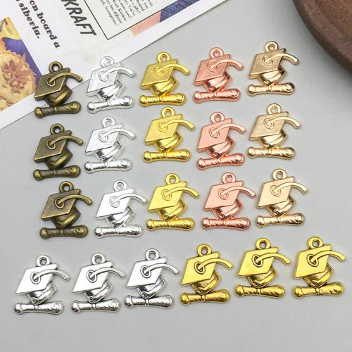 Tibetan Style Hat Pendants, plated, DIY, more colors for choice, 17x17mm, 100PCs/Bag, Sold By Bag