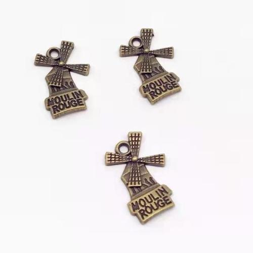 Tibetan Style Pendants, Pinwheel, antique bronze color plated, DIY, 13x21mm, 100PCs/Bag, Sold By Bag