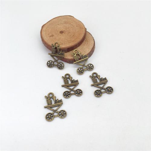 Tibetan Style Pendants, Baby Pram, antique bronze color plated, DIY, 22x15mm, 100PCs/Bag, Sold By Bag