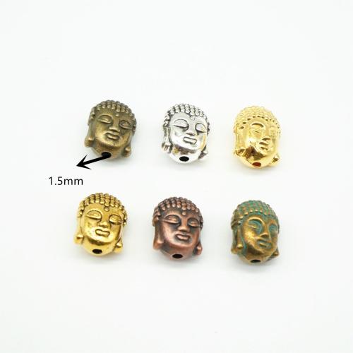 Tibetan Style Jewelry Beads, Buddha, plated, DIY, more colors for choice, 11x9x8mm, 100PCs/Bag, Sold By Bag