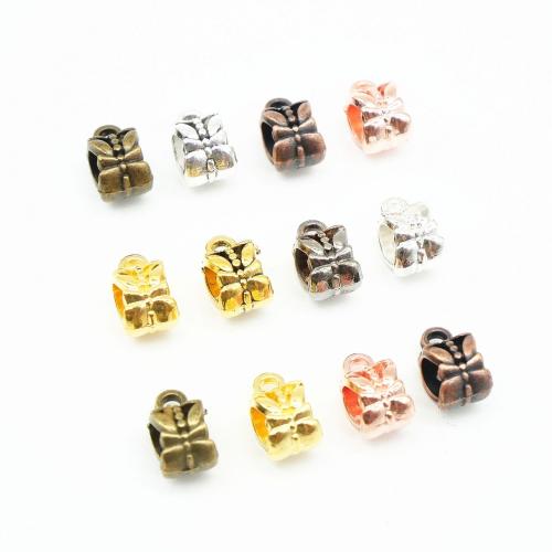 Tibetan Style Bail Beads, Flower, plated, DIY, more colors for choice, 11x8x7mm, 100PCs/Bag, Sold By Bag