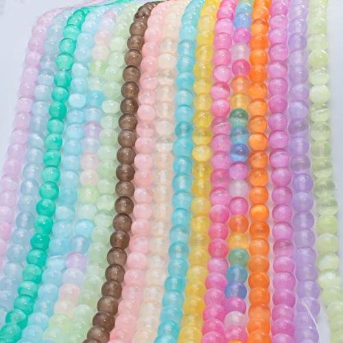 Gemstone Jewelry Beads, Gypsum Stone, Round, DIY & different size for choice, more colors for choice, Hole:Approx 1mm, Length:Approx 15.5 Inch, Sold By PC