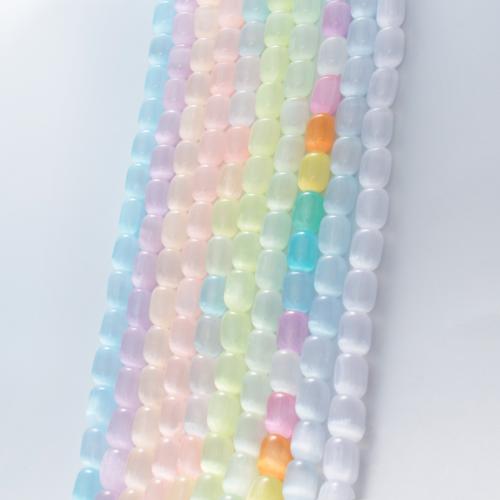 Gemstone Jewelry Beads, Gypsum Stone, barrel, DIY, more colors for choice, beads size 6x9mm, Hole:Approx 1mm, Sold Per Approx 15.5 Inch Strand