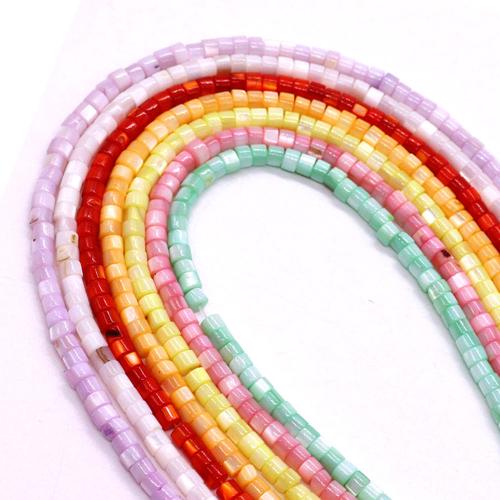 Natural Freshwater Shell Beads, Column, DIY, more colors for choice, 3x4mm, Sold Per Approx 38 cm Strand