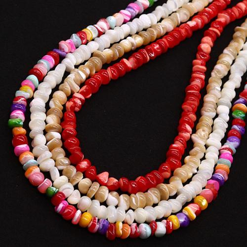 Natural Seashell Beads, DIY, more colors for choice,  about:6-7mm, Sold Per Approx 38 cm Strand