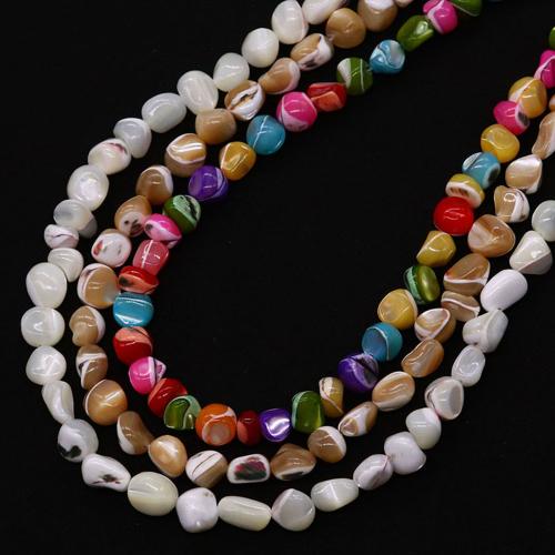 Natural Seashell Beads, DIY, more colors for choice, about: 7-8mm, Sold Per Approx 38 cm Strand