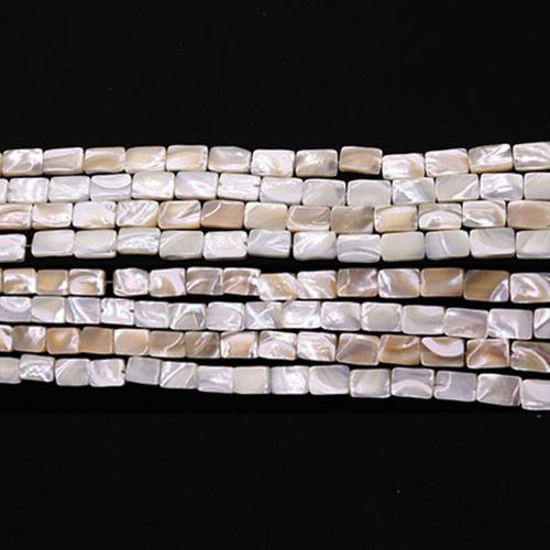 Natural Seashell Beads, Rectangle, DIY, more colors for choice, 8x10mm, Sold Per Approx 38 cm Strand