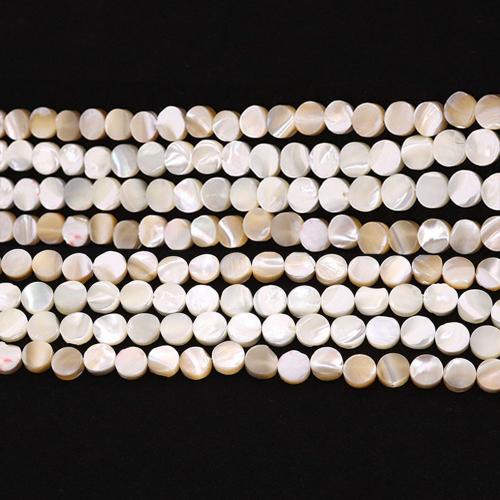 Natural Seashell Beads, Flat Round, DIY & different size for choice, more colors for choice, Sold Per Approx 38 cm Strand