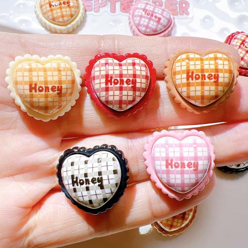 Hair Accessories DIY Findings, Resin, Heart, epoxy gel, more colors for choice, Sold By PC