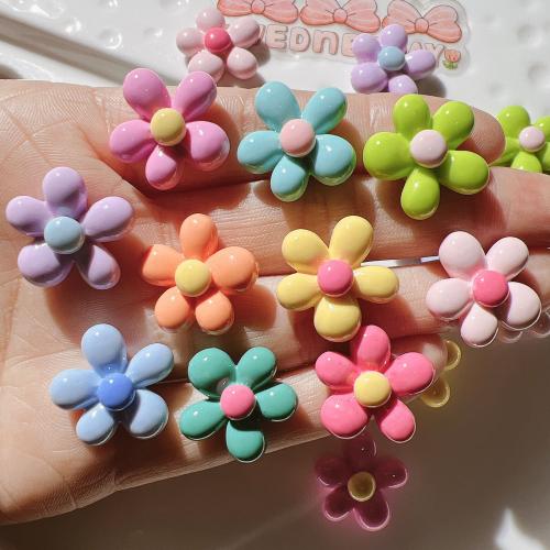 Hair Accessories DIY Findings, Resin, Flower, epoxy gel, more colors for choice, Sold By PC