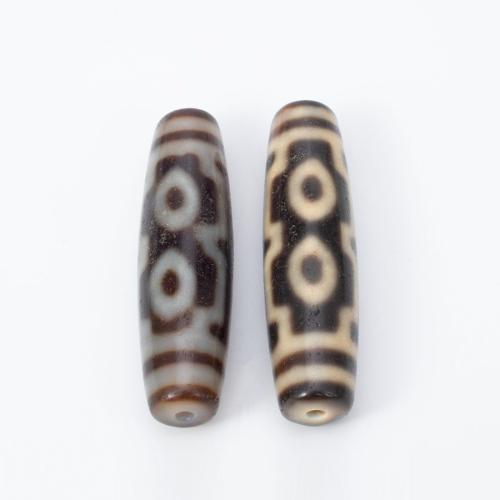 Natural Tibetan Agate Dzi Beads, DIY, 12x44mm, Sold By PC