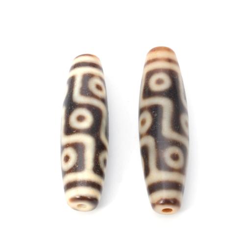 Natural Tibetan Agate Dzi Beads, DIY, 12x44mm, Sold By PC