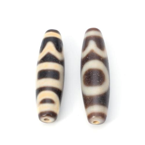 Natural Tibetan Agate Dzi Beads, DIY, 12x44mm, Sold By PC