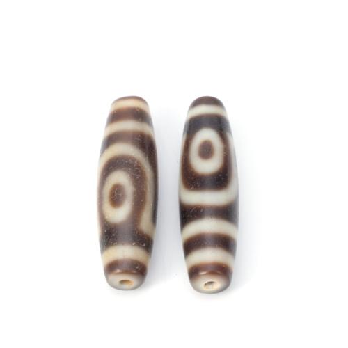 Natural Tibetan Agate Dzi Beads, DIY, 12x44mm, Sold By PC