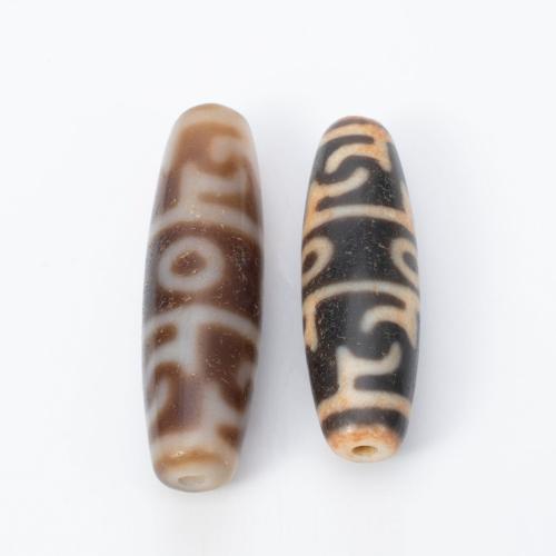 Natural Tibetan Agate Dzi Beads, DIY, 12x38mm, Sold By PC