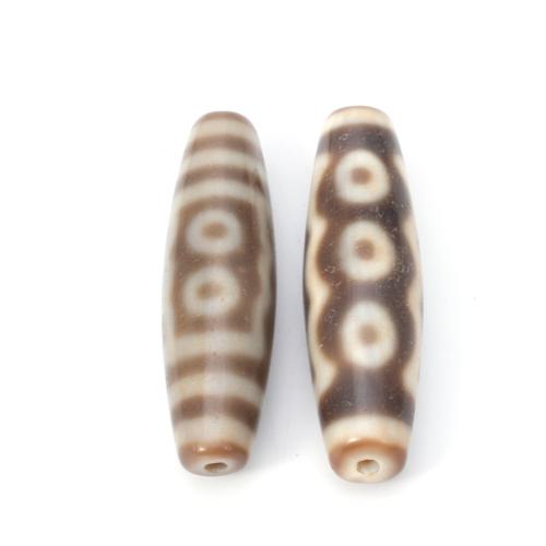 Natural Tibetan Agate Dzi Beads, DIY, 12x44mm, Sold By PC