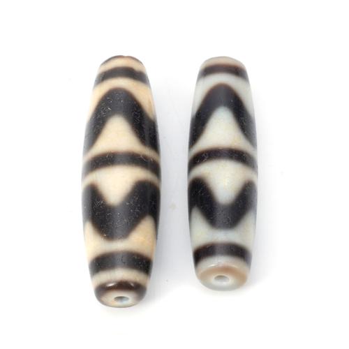 Natural Tibetan Agate Dzi Beads, DIY, 12x44mm, Sold By PC