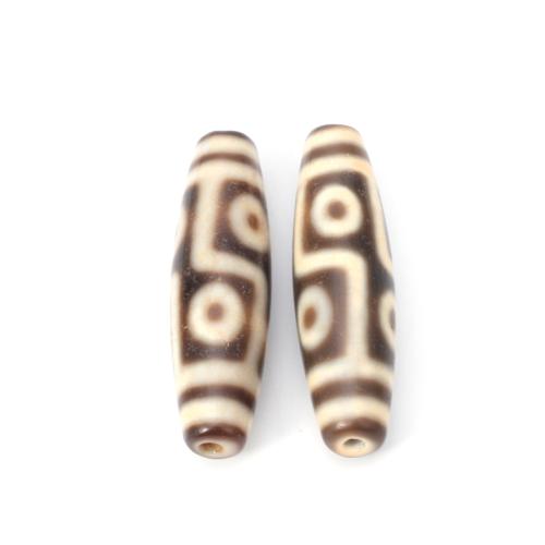 Natural Tibetan Agate Dzi Beads, DIY, 12x44mm, Sold By PC