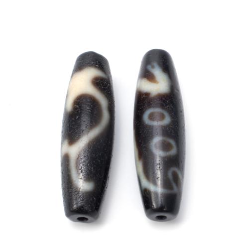 Natural Tibetan Agate Dzi Beads, DIY, 12x38mm, Sold By PC