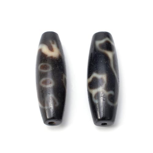 Natural Tibetan Agate Dzi Beads, DIY, 12x38mm, Sold By PC