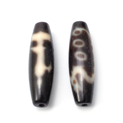 Natural Tibetan Agate Dzi Beads, DIY, 12x38mm, Sold By PC