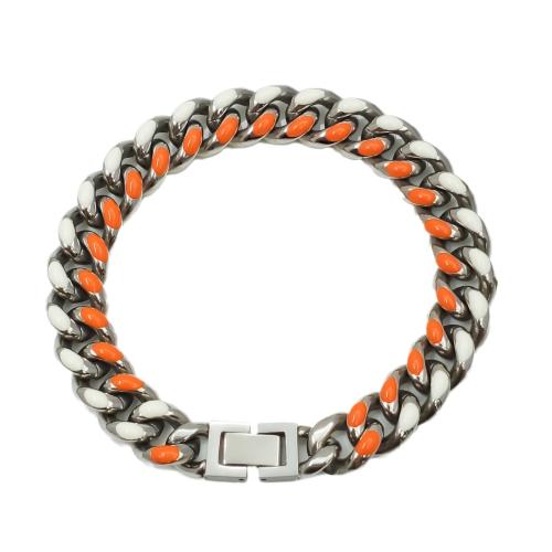 Bracelet d'acier titane, vernis au four, normes différentes pour le choix & pour homme & émail, plus de couleurs à choisir, Vendu par PC