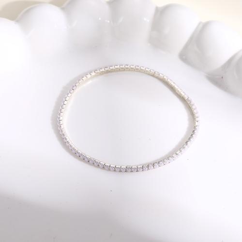 Pulsera de Aleación de Zinc, con Perlas plásticas, chapado, Joyería & para mujer, Vendido por UD