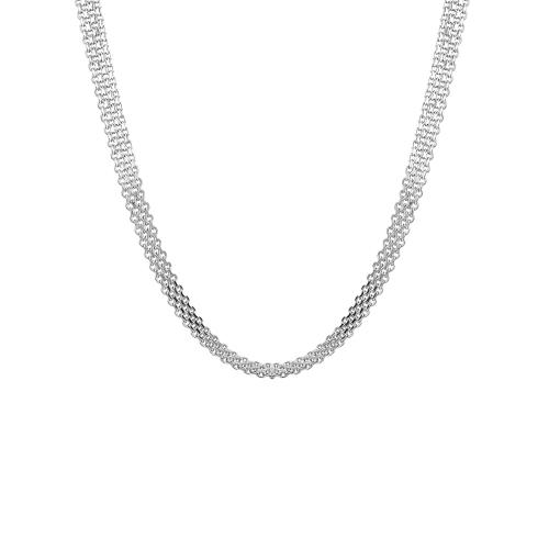 925 Sterling Silver Necklaces, with 5CM extender chain, for woman, platinum color, Length:Approx 42 cm, Sold By PC