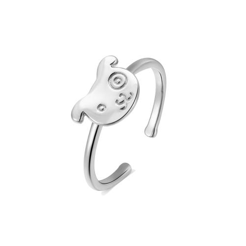 925 Sterling Silver Finger Rings, Dog, for woman, more colors for choice, Sold By PC