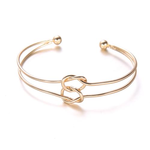 Brazalete de Aleación de Zinc, chapado, tres piezas & Joyería & para mujer, dorado, longitud:aproximado 16 cm, Vendido por Set