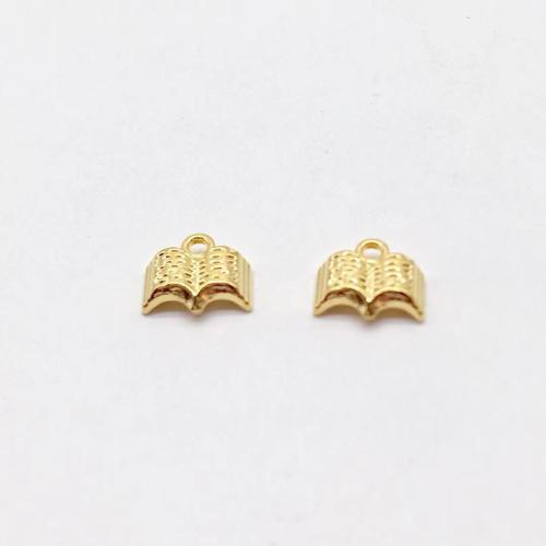 Tibetan Style Pendants, Book, antique gold color plated, DIY, 19x8x3mm, 100PCs/Bag, Sold By Bag