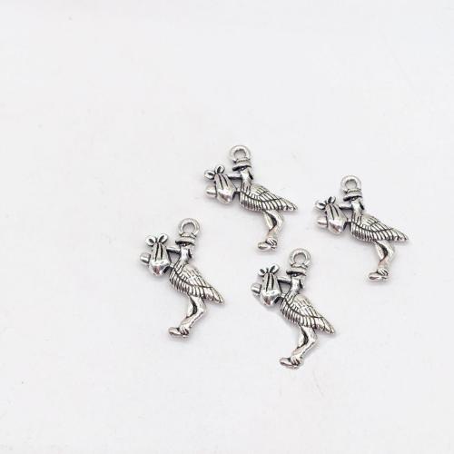 Tibetan Style Animal Pendants, Bird, antique silver color plated, DIY, 23x13mm, 100PCs/Bag, Sold By Bag